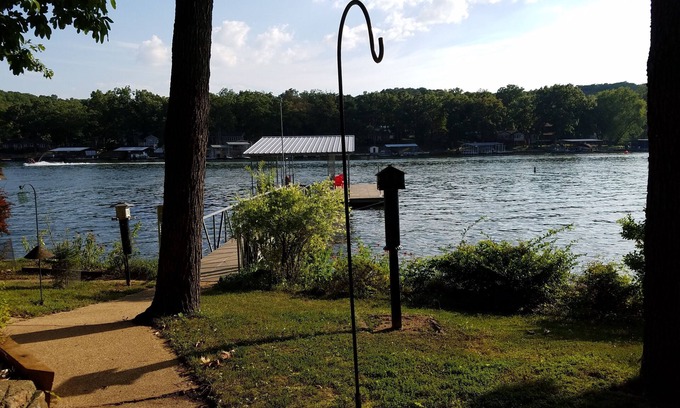 Gravois Mills House | Quiet location, beautiful lakefront home in a cove. Private covered boat dock!n