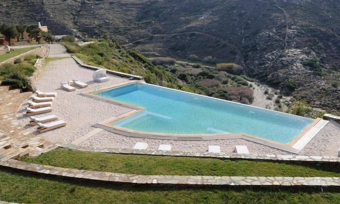 Andros Villa | R 722 Spacious Villa with Magnificent Sea View Breakfast Included