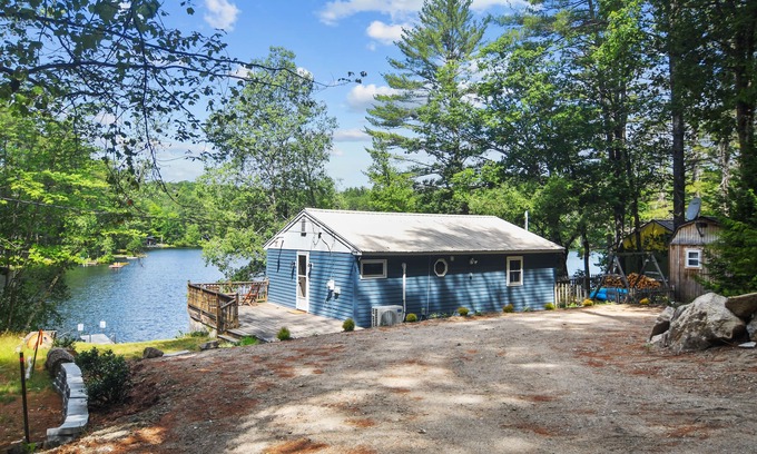 Parsonsfield House | Randall Lake Modern Camp feet to private lake 3 bedroom, 1 bath