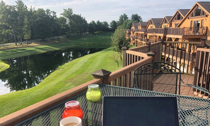 Arkdale Condo | Rare Top Floor Northern Bay Condo Overlooking The Par 3 Green with Lake Views!
