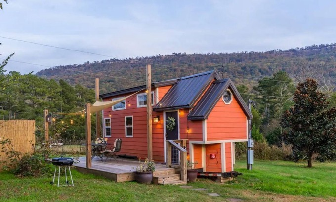 Wildwood House | Redbud Tiny Home with a Hot Tub and Mountain Views