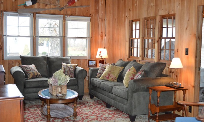 Wells Cottage | Relax in this comfy Log Cabin after your short walk back from the beach