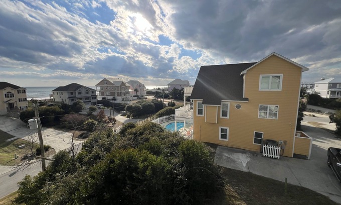 Emerald Isle House | Relax in your private pool at your second-row Emerald Isle 4 BR beach cottage