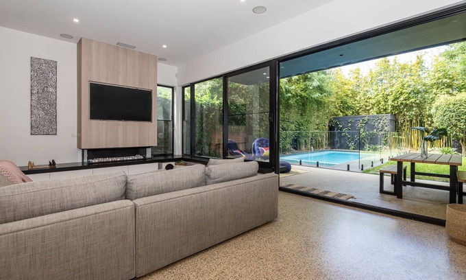 Elwood House | Relaxing oasis with pool and spa, 1 minute to Elwood Village and walk to Beach