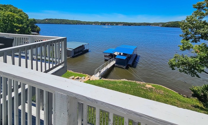 Lake of the Ozarks House | Remodeled panoramic lake view home w/dock, trailer parking