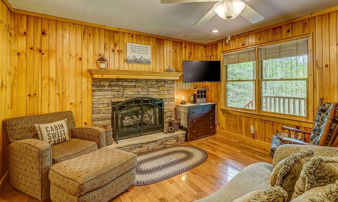 Hiawassee Cabin | Remote dog-friendly cabin w/ private hot tub, mountain views, and gas fireplace