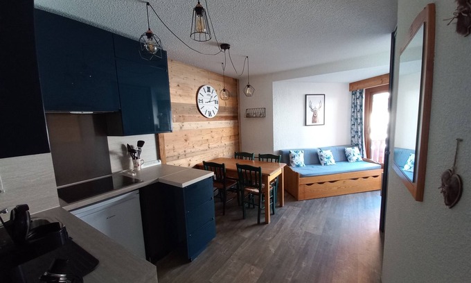 Valmeinier Apartment | Renovated Apartment for 5 People Near the Snow Front