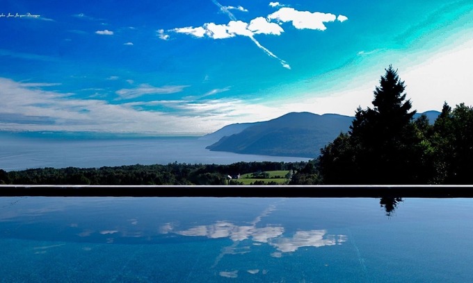 Baie-St-Paul Cottage | Renovated cottage: stunning views, pool, hot tub