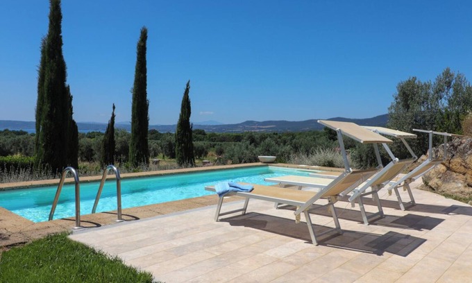 Bolsena House | Renovated historic country house with outdoor pool and views of Lake Bolsena