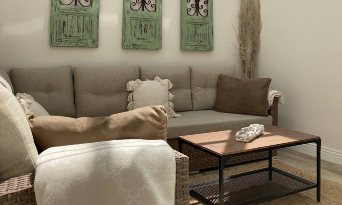 Olvera House | Renovated house with fireplace and terrace