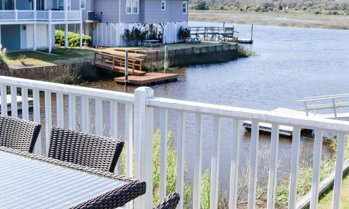 Ocean Isle Beach House | Renovated Island Cottage on OIB with views of Jinx Creek, 4 min walk to beach