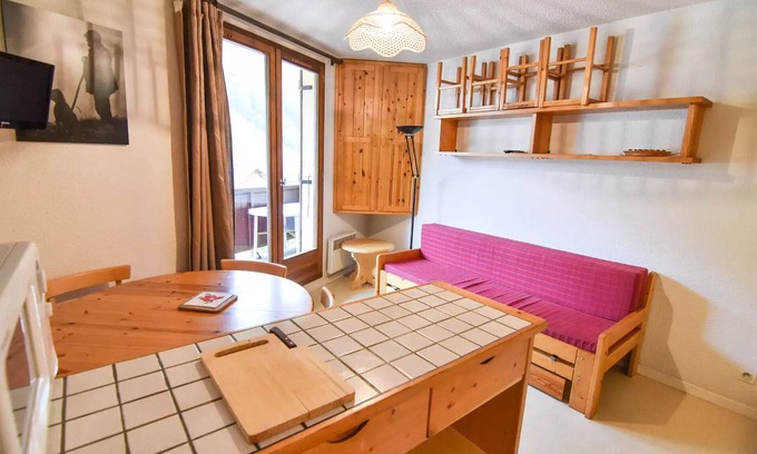 Valloire Apartment | Residence Le Thymel - Studio cabin 3 people 2* exposed East