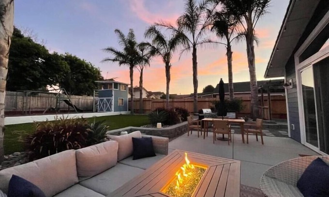 Grover Beach House | Resort-style home with kid friendly yard