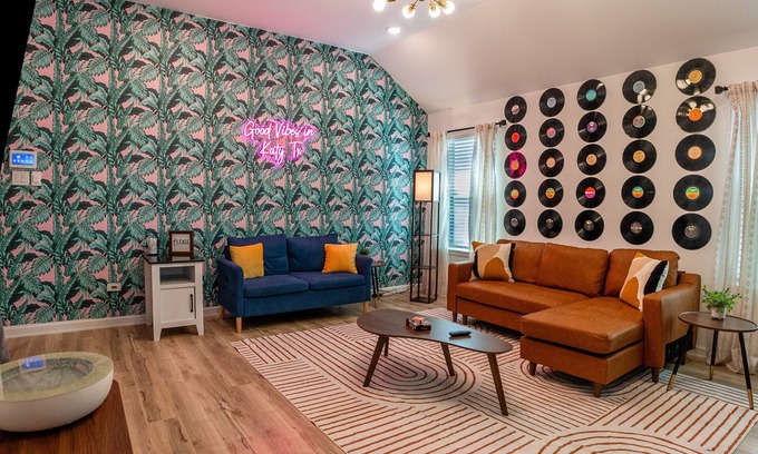 Katy House | Retro Meets Farmhouse: Craftsman Home with amazing Spa like pool & nearby parks