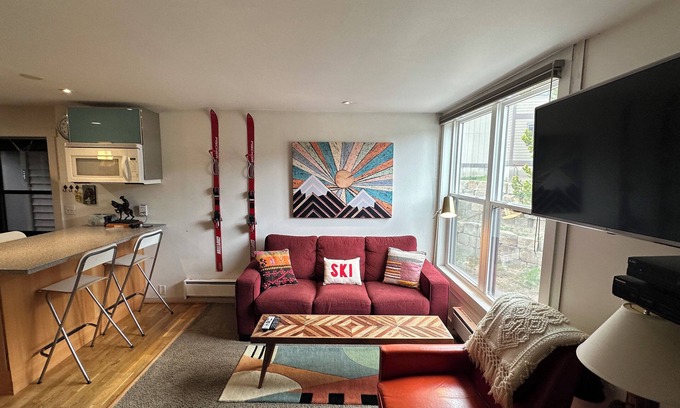 Big Sky Condo | Retro Ski Condo at the Base of Lone Mountain! Located on Shuttle Route!