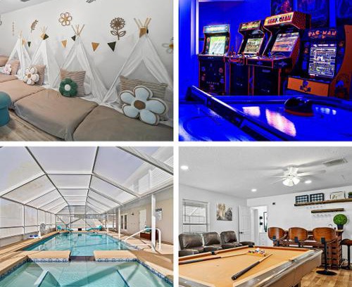 Indian Trails House | Reunion - Sleeps 26 hot tub 10 br 8 ba 6 mile beach