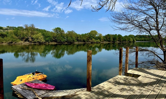 Tourville-la-Riviere House | Riverhouse with pedal boat, canoës , direct accès river, bicycles, fishing rods