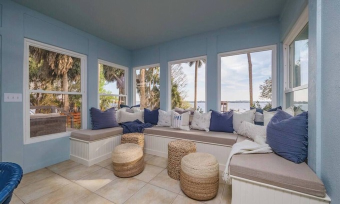 Palatka House | Riverside Remodel with Views, Dock, & Serenity