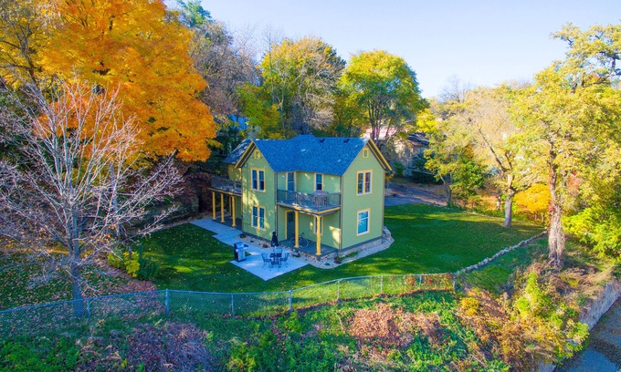 Stillwater House | Riverview In Downtown Stillwater: Porches, Decks & Yard Overlooking Main Street