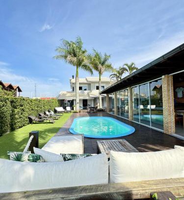 Palhoca House | RJ Residencial Beira Mar Maravilhosa Casa Frente Mar da Pinheira com piscina