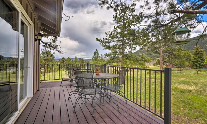 Carriage Hills House | Rocky Mountain Breezes Cabin Grill and Deck!