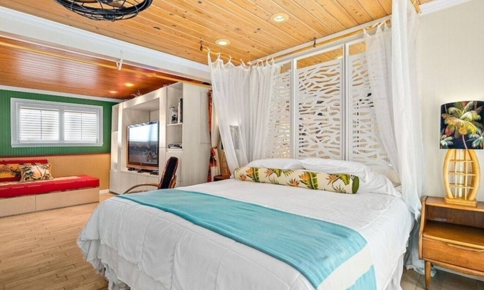 Flagler Beach House | Romantic Couples Beach Getaway ,with private beach, hammocks and umbrellas