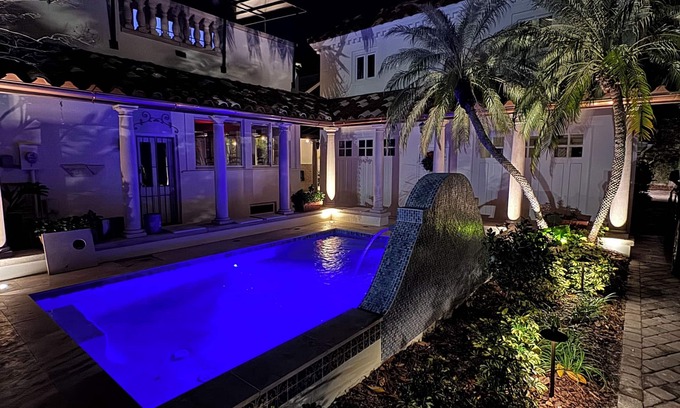 Downtown Historic District Villa | Romantic Spanish Casa and Carriage House and luxury pool escape