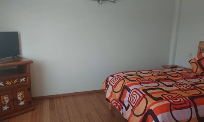 Coyoacan Apartment | Room with a bed, sofa bed, kitchenette and bathroom.