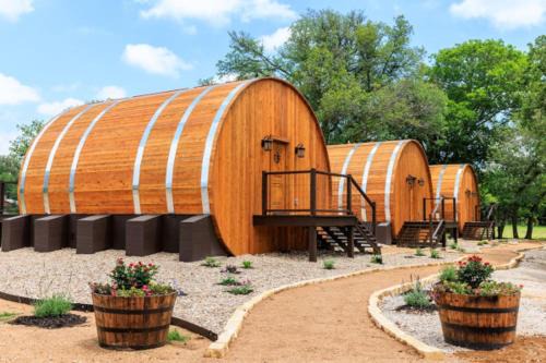 Fredericksburg Hotel | Rosé Wine Barrel Cabin