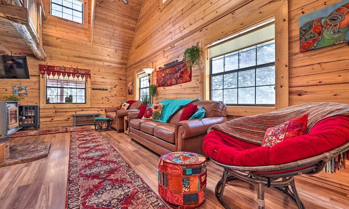 Meadow View Heights Cabin | Rustic Duck Creek Village Cabin w/Fire Pit!