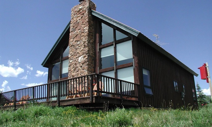 Crested Butte House | Rustic mountain home with stunning mountain views from the large deck!