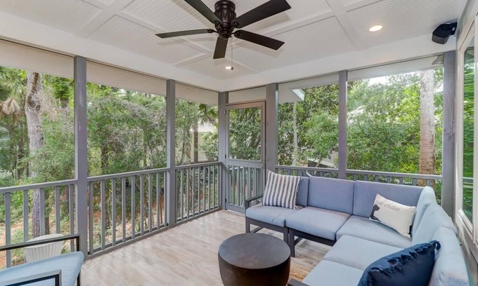Twin Oaks House | Screen porch, Ping-Pong, 2 Living areas with TVs, Coastal Chic - 29 Twin Oaks