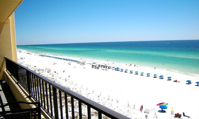 Fort Walton Beach Condo | SD708: Designer Decorated, Spacious, TOP Flr, Beach FRONT Condo, 30' balcony