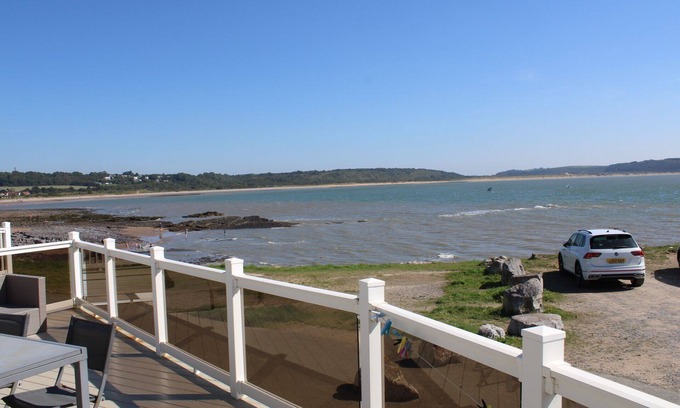 Porthcawl Cabin | Sea Front 2 Bedroom Lodge (Honeysuckle 95) at Trecco Bay Holiday Park, Porthcawl