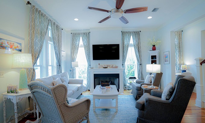 Lakeside at Blue Mountain Beach House | Sea Garden Cottage, short walk to public beach access with bathrooms and parking
