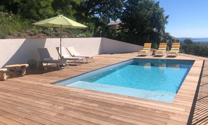 Les Adrets-de-l'Esterel House | SEA VIEW Contemporary Provencal VILLA with Heated Pool, 3 en-suite bedrooms