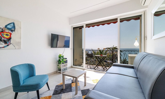 Les Baumettes Apartment | Sea View - Lovely Studio Promenade des Anglais