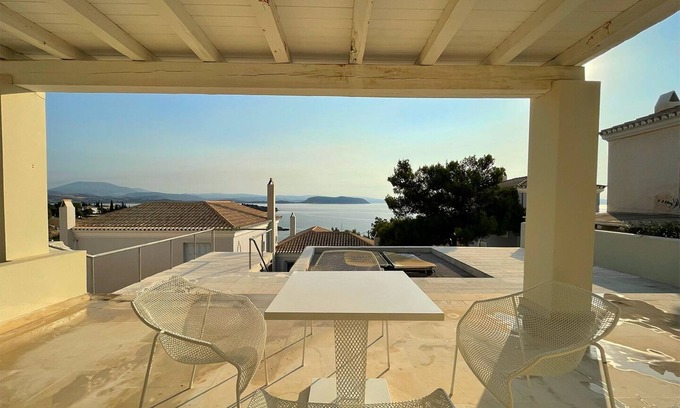 Porto Heli House | Seafront architectural villa in exclusive Aghios Emilianos. Incredible views!