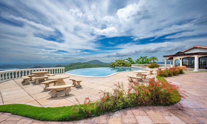 El Ocotal House | Seaside Mansion with Majestic Ocean Views and patio overlooking infinity pool