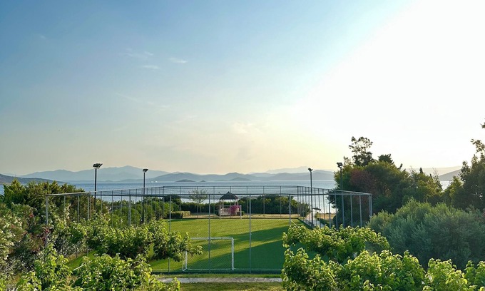 Karystos Villa | Seaside Villa with Private Football Pitch