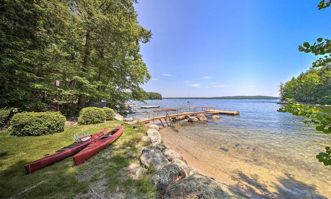 South Casco Cottage | Sebago Lake Gem on Private Cove w/Boat Dock!