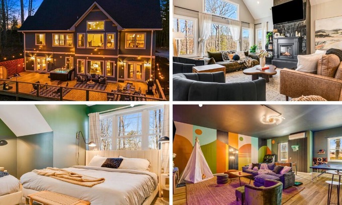 Hendersonville House | Secluded 5BR Stay,HotTub,Sauna,GameRoom,FirePit