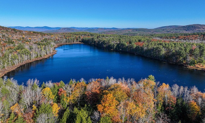 Sweden House | Secluded, dog-friendly home near pond with private hot tub, huge deck, & firepit