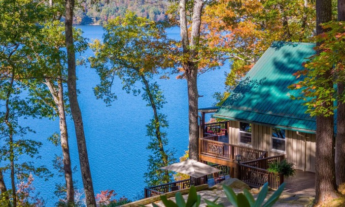 Cullowhee House | Secluded Lake Glenville Compound Prime Lake View