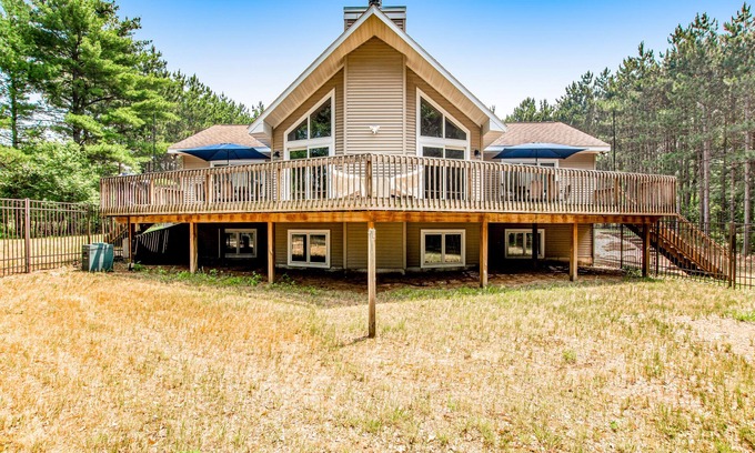 Nekoosa House | Secluded lake retreat with game room; near beach, boat rental, dining, and golf
