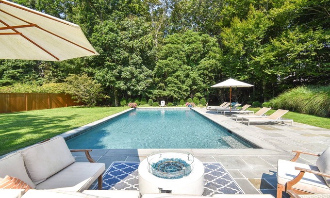 Montauk House | Secluded Montauk Beach Oasis - Heated Pool - Walk to Ocean Beach
