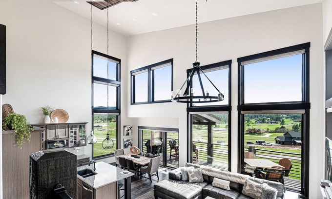 Sturgis House | Secluded mountain home with private hot tub, firepit, private W/D & central AC