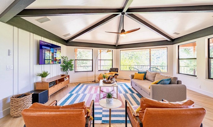Three Rivers Villa | Secluded Mountain Top Family Villa with Views Spa & Arcade