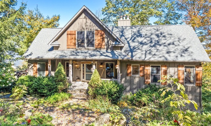 Clyde House | Secluded Smoky Mountain home with panoramic views, wood stove, & hot tub