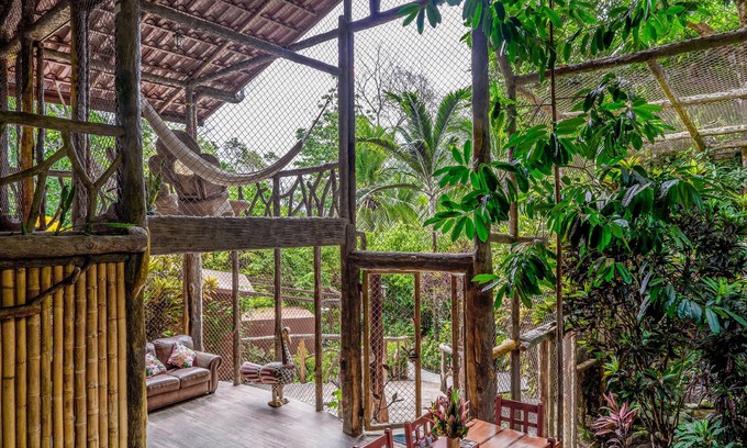 Cabo Matapalo House | Secluded Treetop Home w/solar panels, Private Balcony, steps from the beach